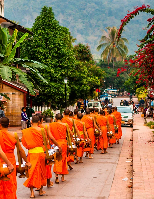 Munkar i Luang Prabang