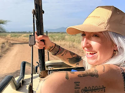 Cat från TourCompass på safari i Kenya