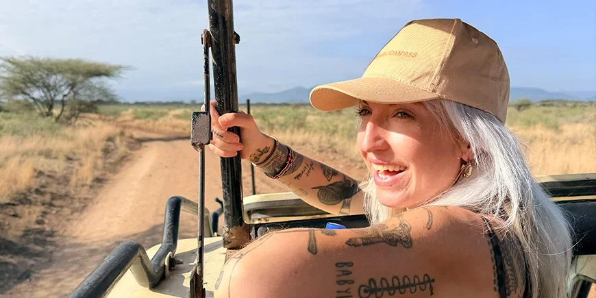 Cat från TourCompass på safari i Kenya