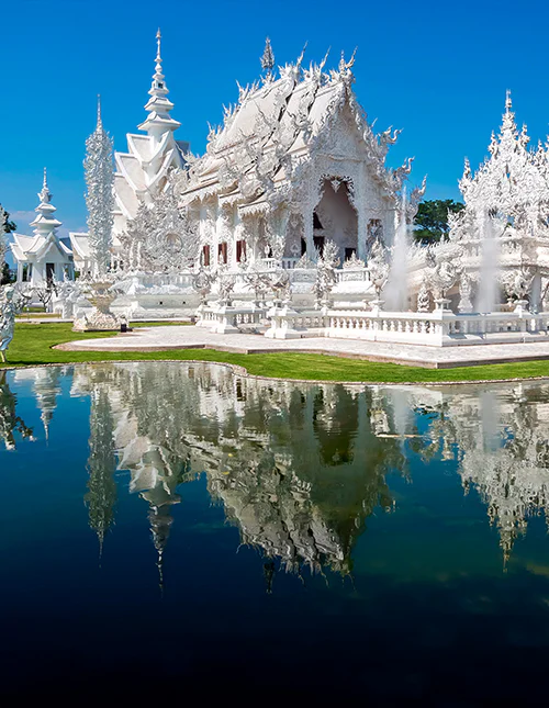 Det vita templet i Chiang Rai, Thailand.