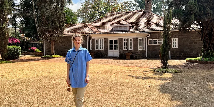 Ingun från TourCompass besöker Karen Blixen-museet i Nairobi