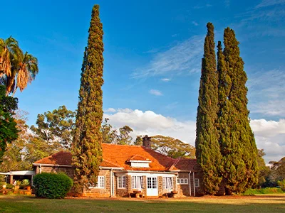 Karen Blixen-museet i Nairobi en solig dag