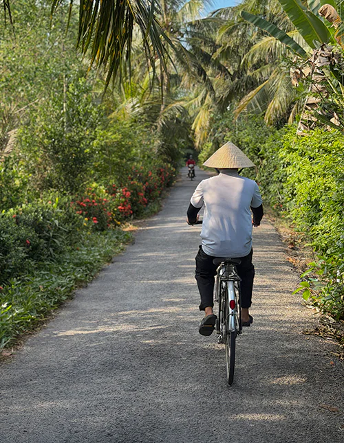 På cykeltur i Mekongdeltat, Vietnam