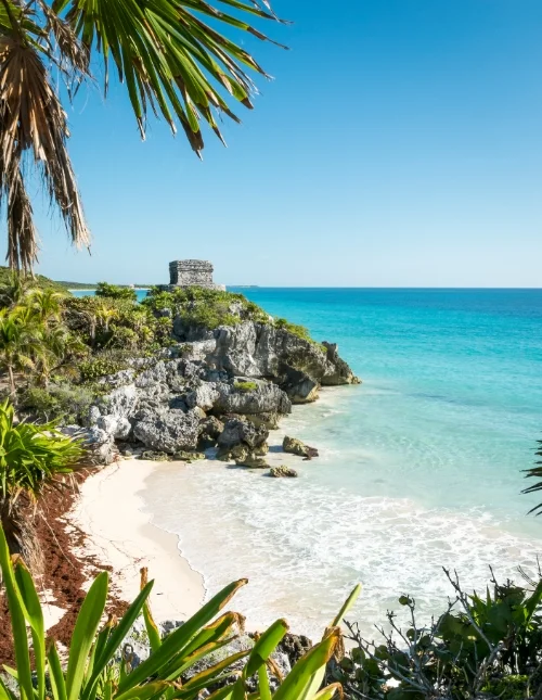 Mayaruinerna i Tulum i Mexiko
