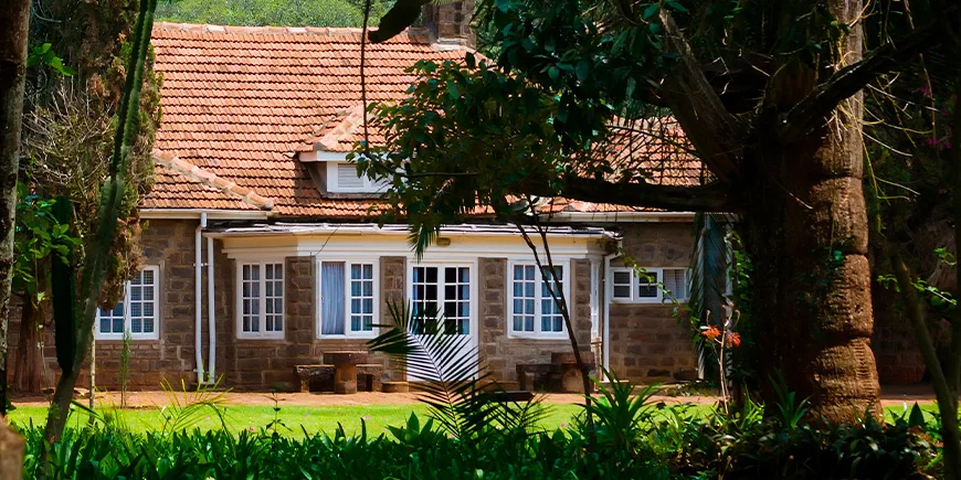 Utsikt över Karen Blixen-museet i Nairobi