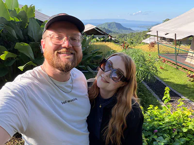 Liam och hans fru Maisie på Kaura i Manggis på Bali