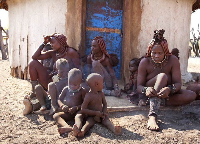 Himba folket i Opuwo - Himbafolket i Opuwo