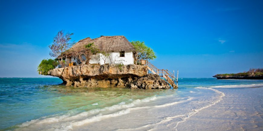 The Rock restaurang Pingwe Beach Zanzibar