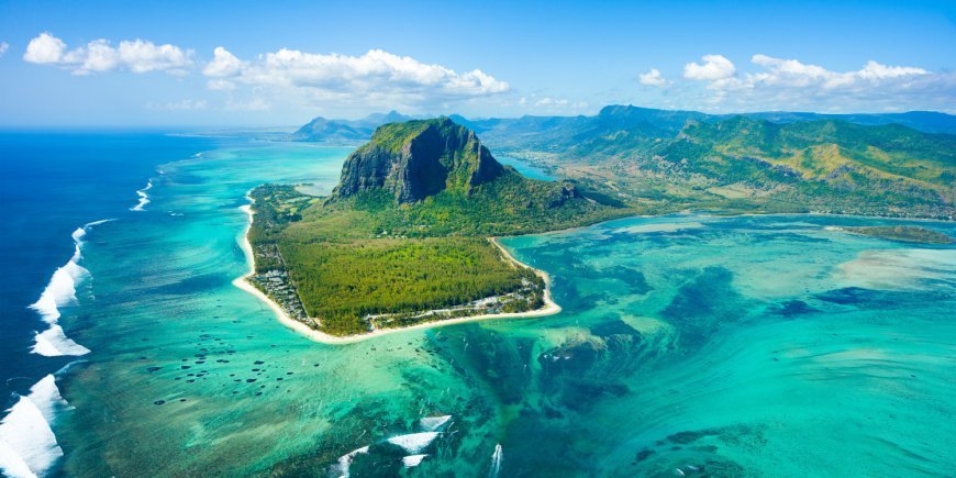 Flygbild av Mauritius