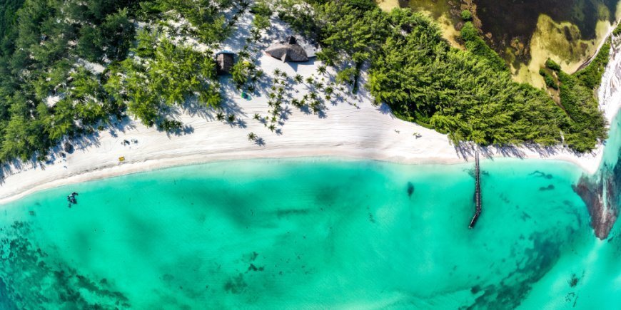 Ön Cozumel i Mexiko sedd ovanifrån