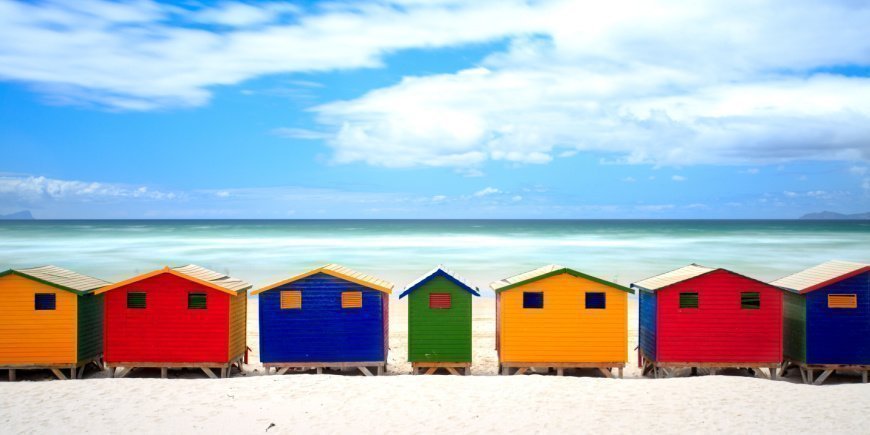 Muizenberg beach i Kapstaden