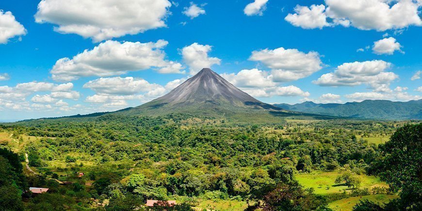Utsikt över vulkanen Arenal i Costa Rica 
