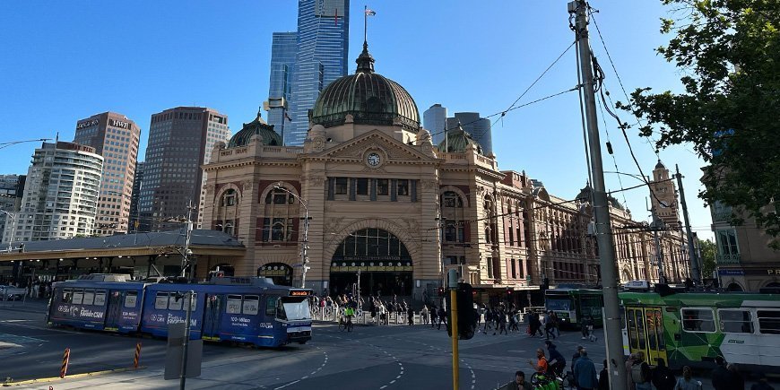 Vacker byggnad i Melbourne, Australien