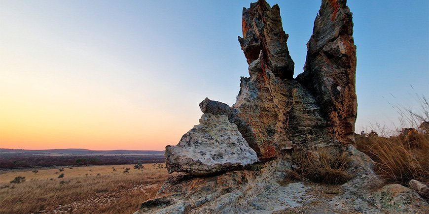 De vackra landskapen i Isalo National Park på Madagaskar