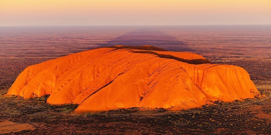 Uluru sedd från ovan