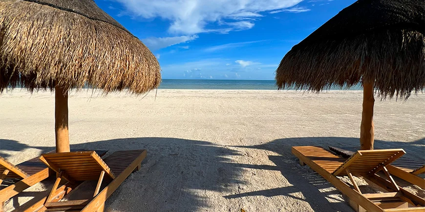 Stranden på Isla Holbox.