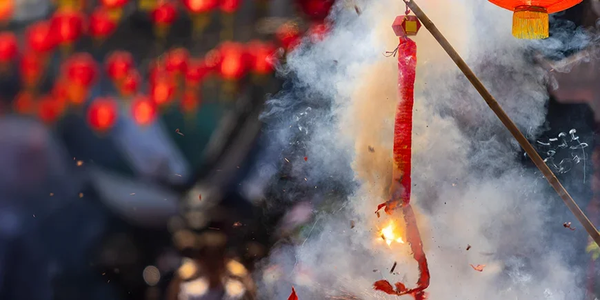 Fyrverkerier vid kinesiska nyåret