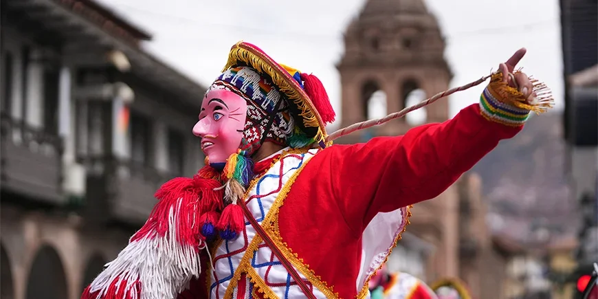 Festligheterna under Inti Raymi på Plaza Mayor i Cusco