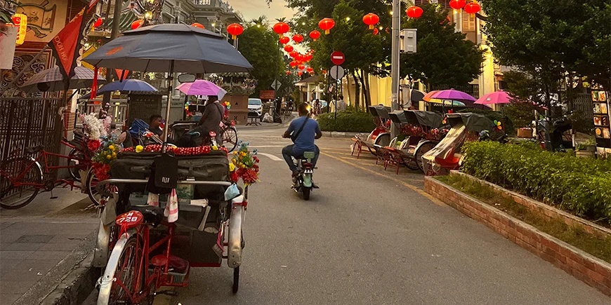 Smuk gade i George Town i Malaysia