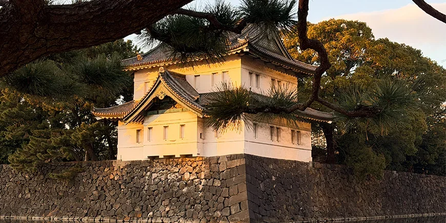 Tokyo Imperial Palace från sidan