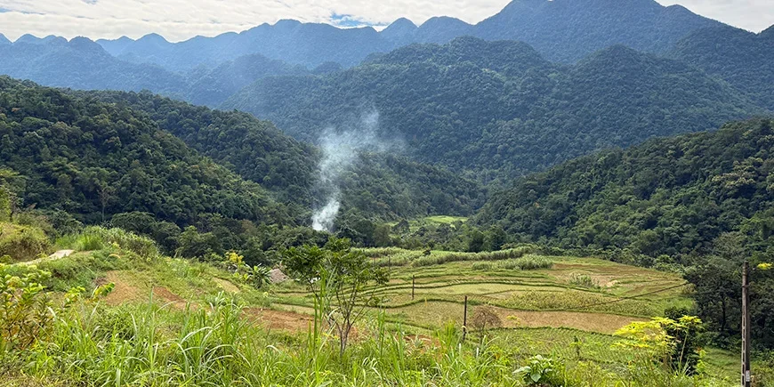 Vackra Pu Luong i norra Vietnam