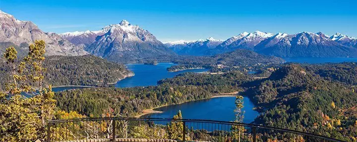 Utsiktspunkten Cerro Campanario nära Bariloche i Nahuel Huapi nationalpark, Patagonien, Argentina