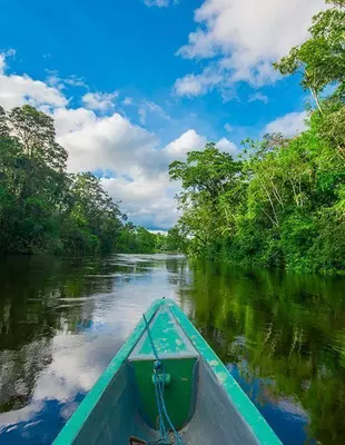 En båttur in i djupet av Amazonas djungel i Ecuador