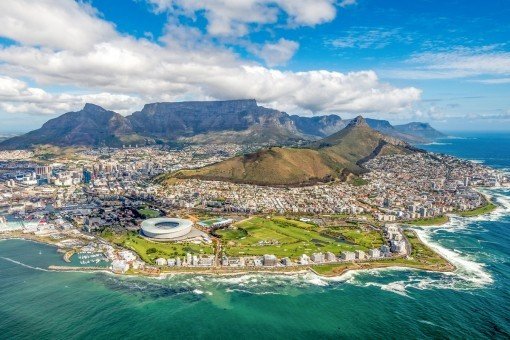 Överblick over Kapstaden, Sydafrika
