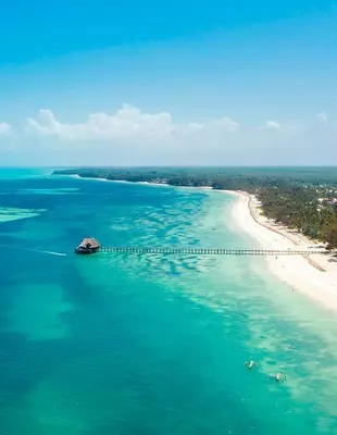 Översiktsbilder över Kiwengwa Beach i Zanzibar